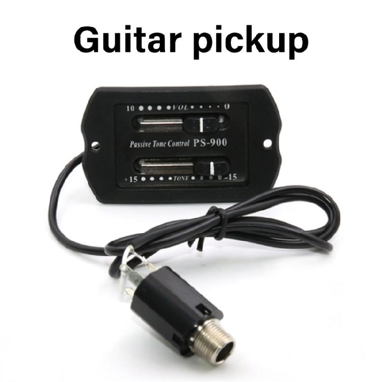 2 Band Acoustic Guitar Preamp EQ Equalizer Tuner Piezo Pickup Equalizer Pickup Tuner for Acoustic Classical Guitar
