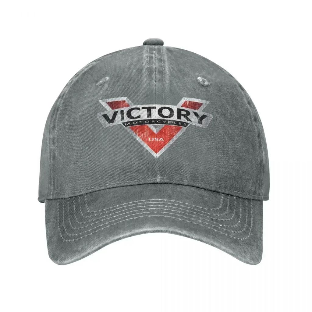 Vintage Victorys Motorcycles Baseball Cap Unisex Distressed Denim Snapback Hat Outdoor Activities Caps Hat