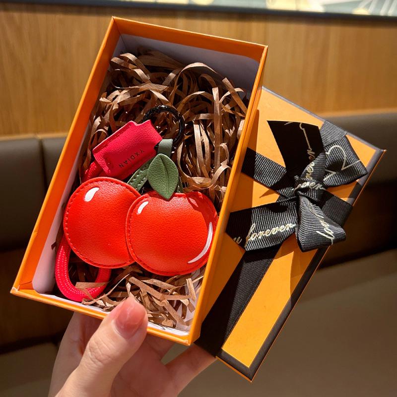 Creative Cartoon Fruit Keychain: Cute Leather Backpack and Car Pendant Accessory