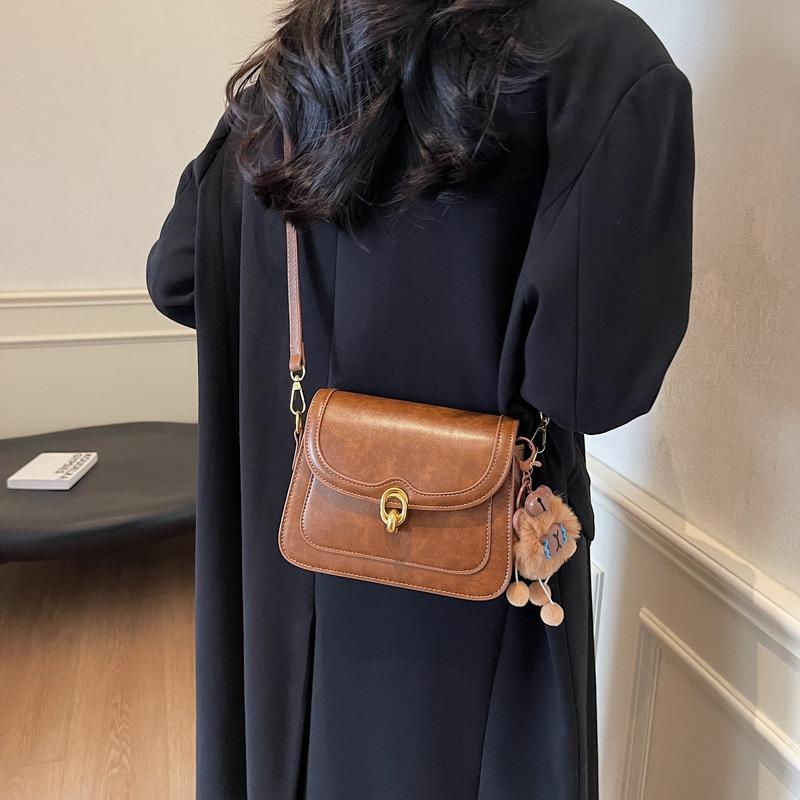 Popular Small Square Bag Women's Autumn and Winter New Retro Fashion Niche Shoulder Messenger Bag