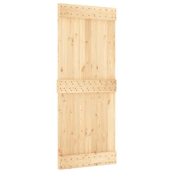 VidaXL Sliding Door and Hardware Kit 85x210 Cm Solid Pine 3332690