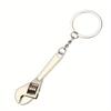 1pc Men's Mini Wrench Keychain, Portable Metal Adjustable Universal Spanner For Bicycle, Motorcycle & Car Repairing