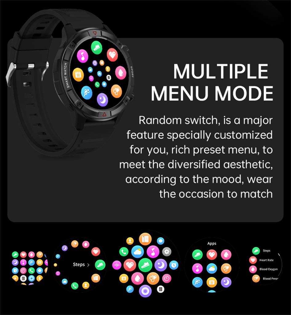 Smart Watch Men Amoled Display Sports Watches 4g Rom Voice Calling Local Music Waterproof Men Smartwatch For Xiaomi Android
