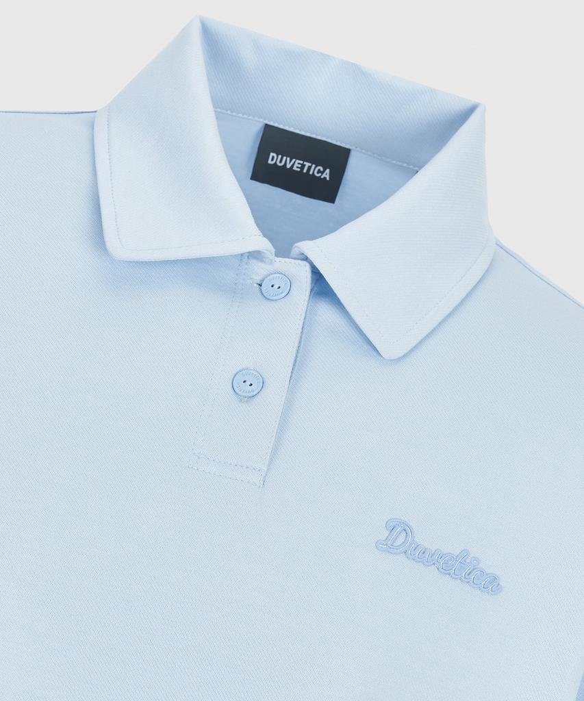 DUVETICA Nerte (Light Sky Blue) (Women'S Short Sleeve Polo Shirt)