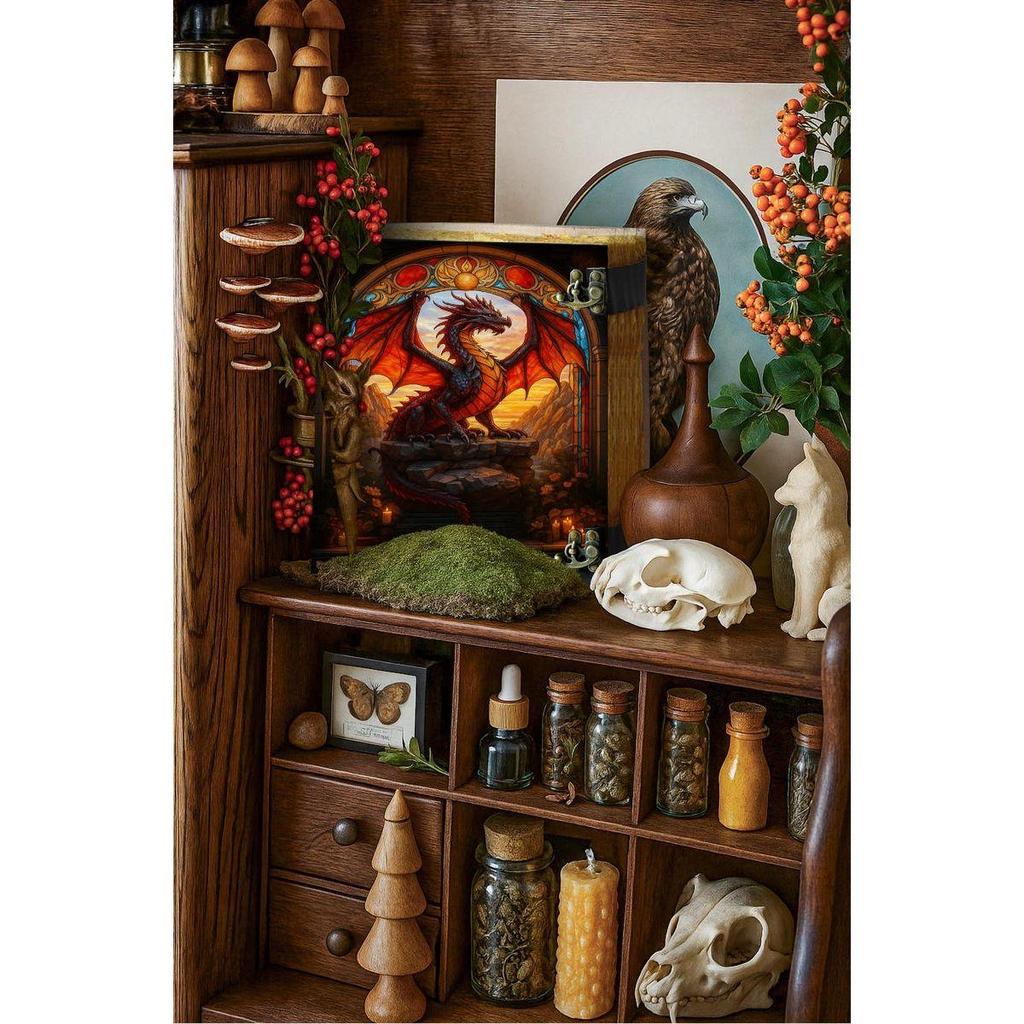 Dragon Leather Journal: Handmade Book of Shadows with Key Lock