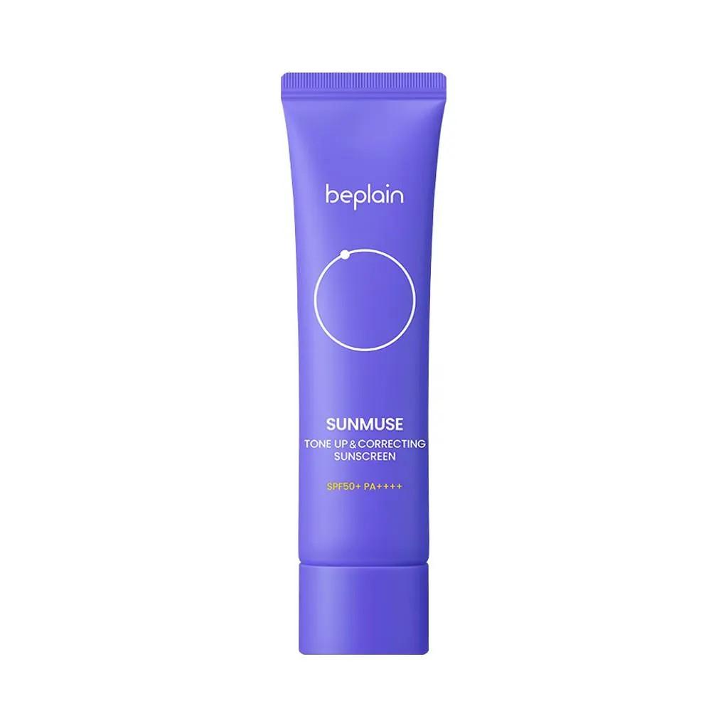 BEPLAIN Sunmuse Tone-Up Correcting Sunscreen SPF50+ PA++++ Brightening Tone-Up Sun Cream 50ml Double Set