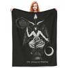 Gothic Satan Devil Mystery Printed Blanket Halloween Flannel Blanket All Seasons Universal Office Sofa Blanket