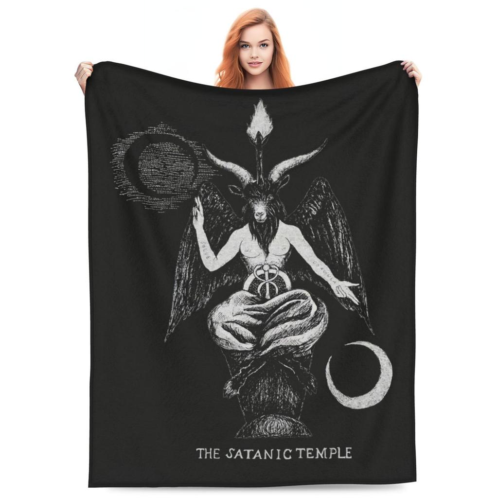 Gothic Satan Devil Mystery Printed Blanket Halloween Flannel Blanket All Seasons Universal Office Sofa Blanket
