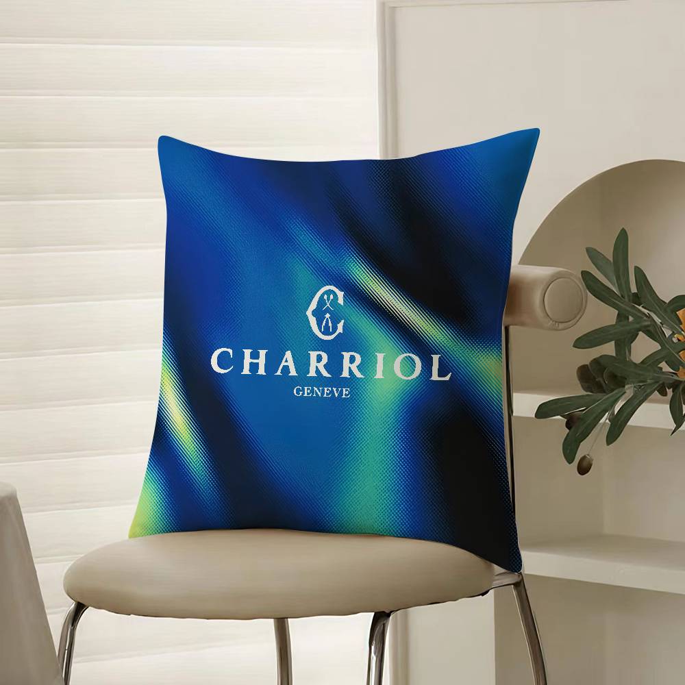 Spiral Pattern Design Charriol Pillow Case Comfort Sofa Bed Silky Elegant Invisible Zipper Decorative Cushion Cover