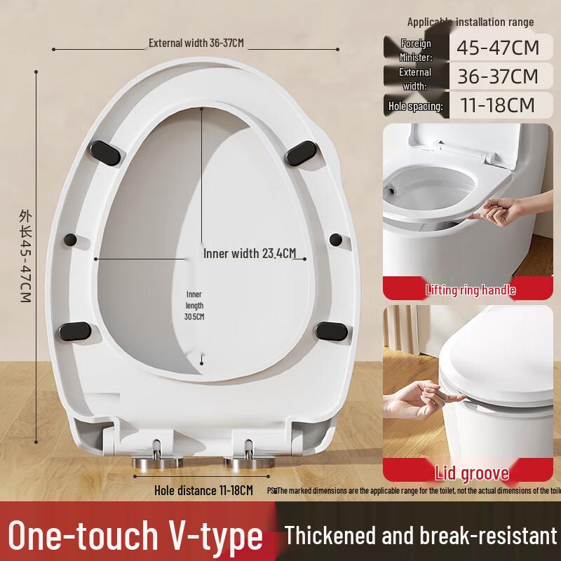 Shihan Universelle Verdickte Weichschließende Toilettensitzauflage