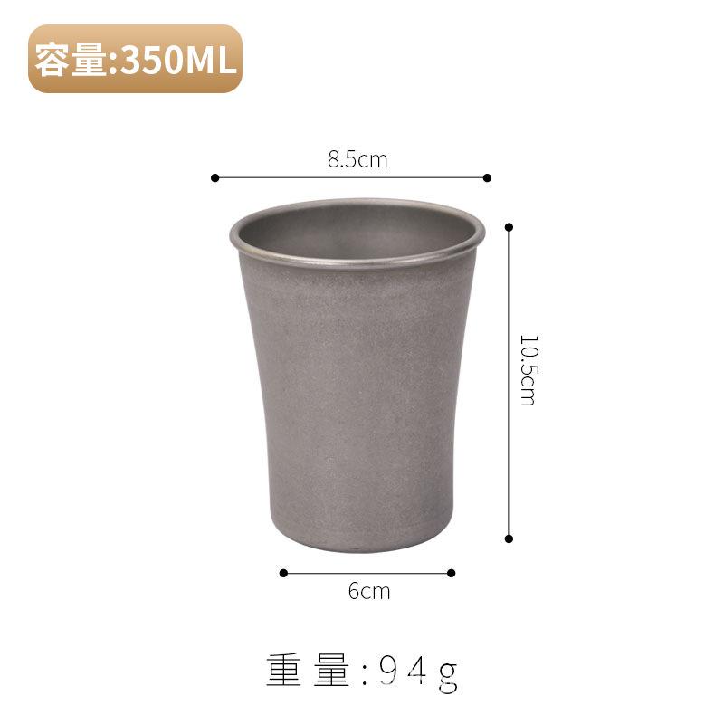 

Японская ретро двухслойная чашка для воды из нержавеющей стали 304, стиль защиты от ожогов, кофейная чашка, уличная посуда, походная чашка 201-300ml