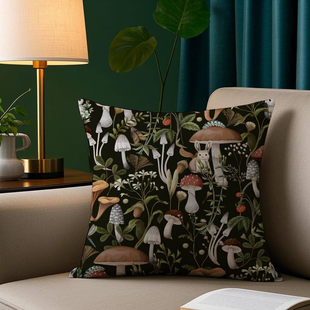 

Горячая Распродажа Наволочка Подушка Гриб Белка Плюшевая Ткань Мягкая Наволочка Двусторонняя Печать Чехол для Подушки на Диван Декоративная Наволочка 16x16in 40x40cm