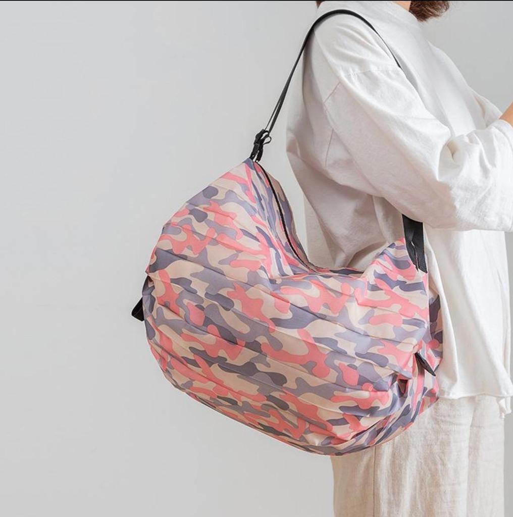 Faltbare Einkaufstaschen Supermarkt Nylon BacGroßvolumige Tragbare Lebensmittel Schultertasche WasserdichtOutdoor Reise Aufbewahrungstasche