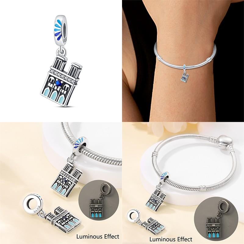 Fit Charms Fororiginal Bracelets Diy Notre Dame De Paris Bead 100% Copper Jewelry Making For Women Gift