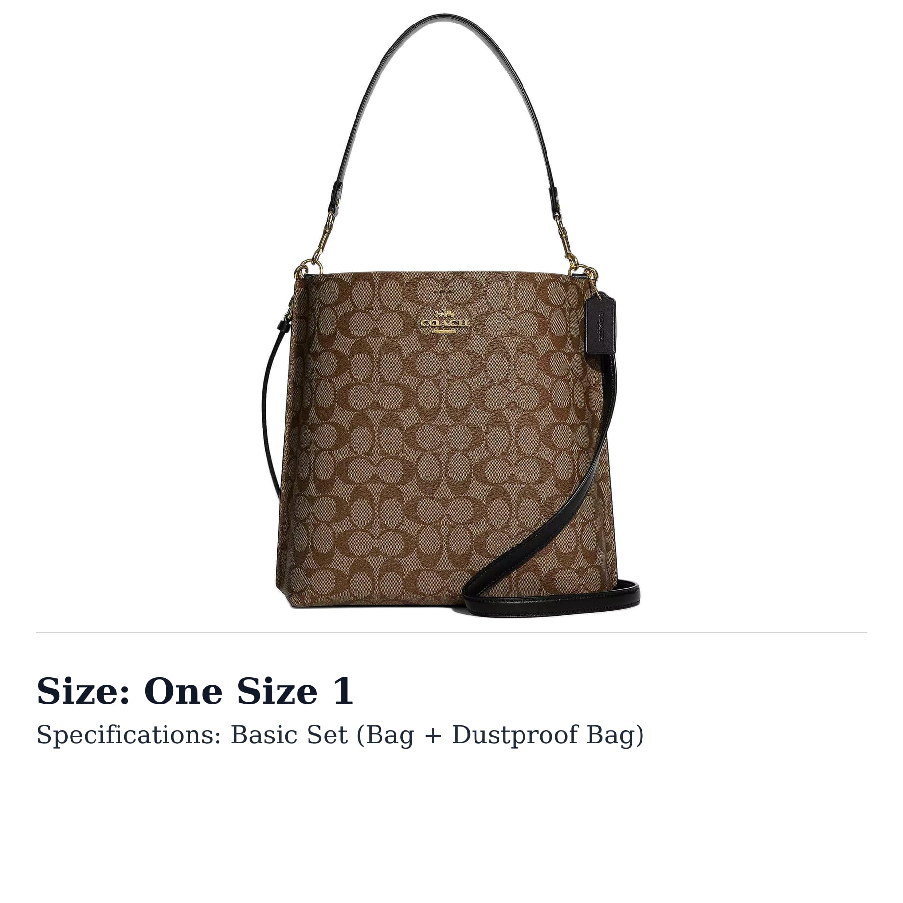 COACH Mollie Canvas With Leather Bucket