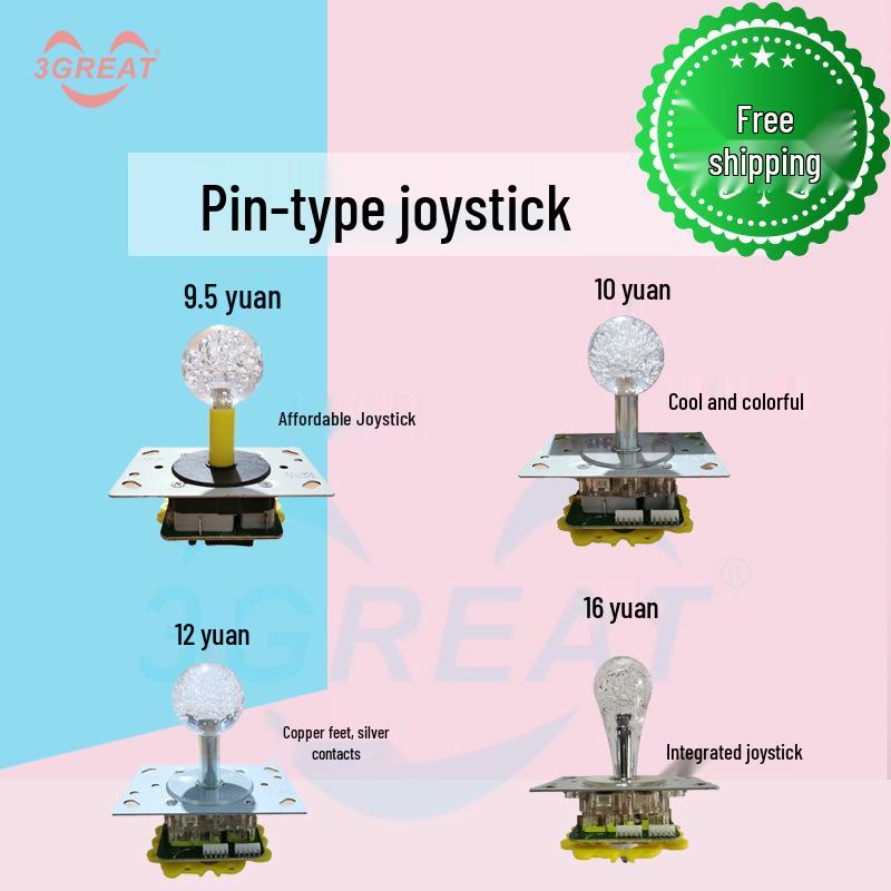 Seven-Color Crystal Ball Joystick for Arcade Gaming Cool Seven Color