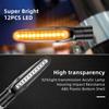 2pcs E24 LED Light 12 SMD Moto Led Flowing Water Blinker Bendable Flashing Signals Lamp Suitable for Various Motorcycle Models