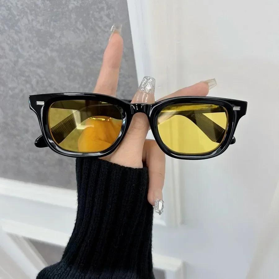 Classic Square Sunglasses Women Men Minimalist Fashion Female Male Retro Casual