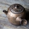 220ml Gilded Ceramic Side Handle Teapot Japanese Retro Coarse Pottery Filter Kung Fu Tea Set