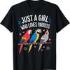 Cool Parrot Art For Women Girls Tropical Bird Lovers T Shirt