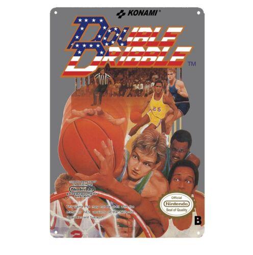 f1Double Dribble Nes Ретро Видеоигра Металлическая Пластина Жестяной Знак 2030см 20x30cm（7.8x11.8inch）