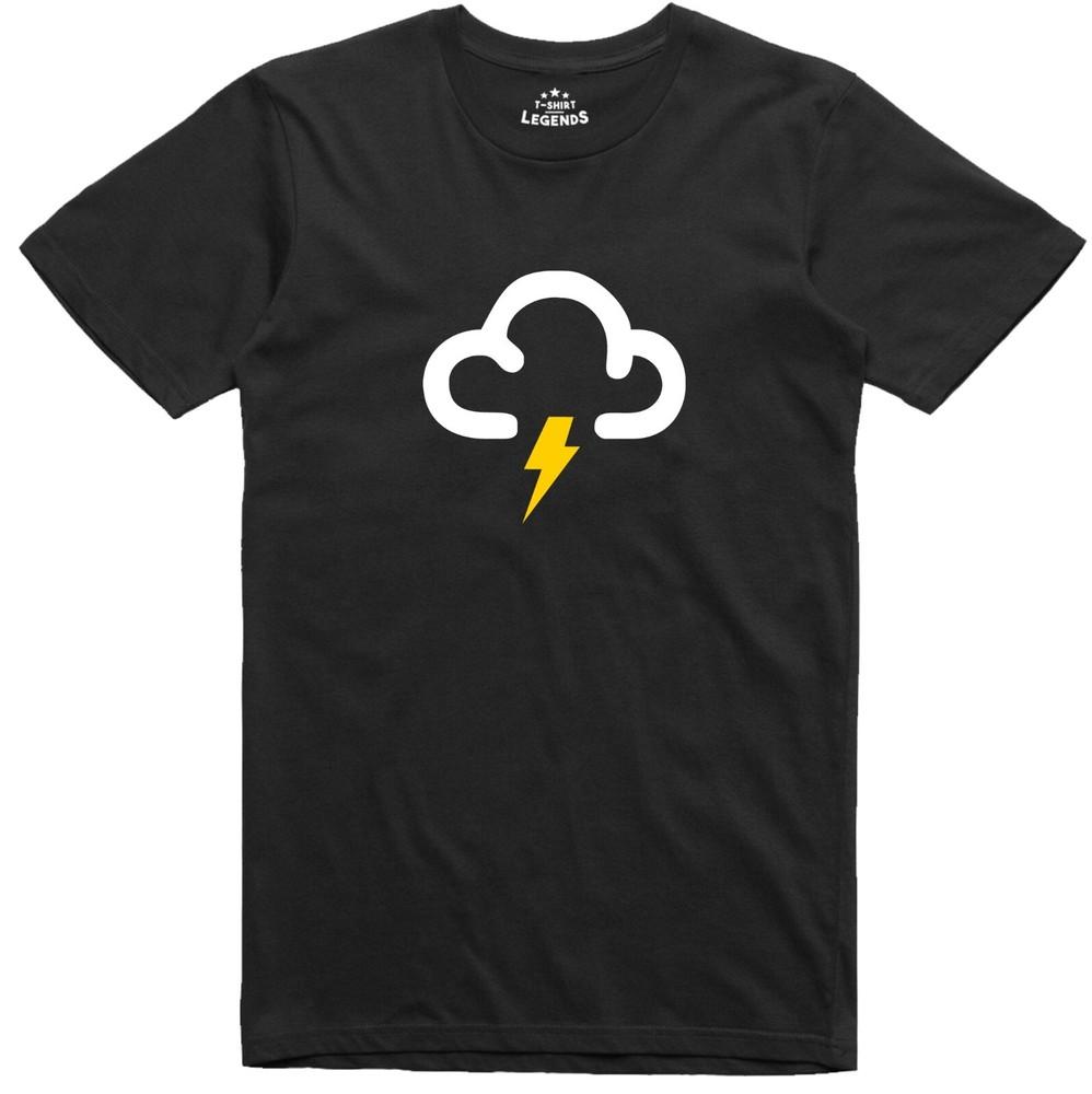 

Weather Symbol Mens T Shirt Lightning Sunny Snow Rain Sun Print Multi Choice 4XL