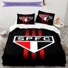 Paulo Fc Emblem Printed Pattern Duvet Cover Set – Includes 1 Duvet Cover and 2 Matching Pillowcases Bedroom Decor Christmas Gifts