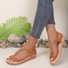 Women's Plus Size Elastic Band Soft Sole Flip-Flops - European & American Summer Sandals for Beach