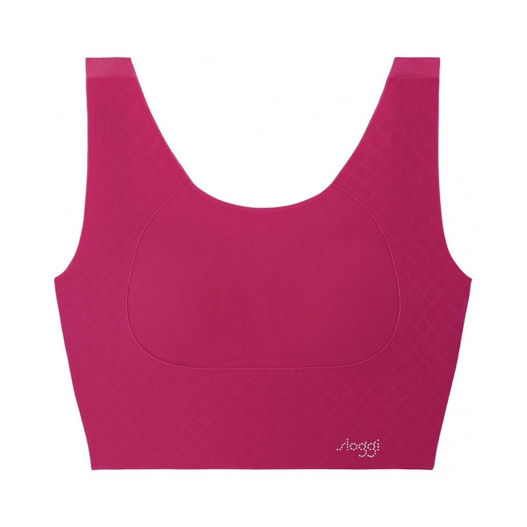 Triumph Sloggi 040 Zero Feel Night Plus 3684 LL Size Half-Top Bra, Wireless, Women's Underwear, Size, Sexy, Stylish, Cute, (Raspberry),