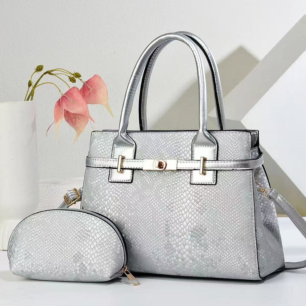 Cross Border Fashion Pu Double Compartment Tote Bag For Daily Use