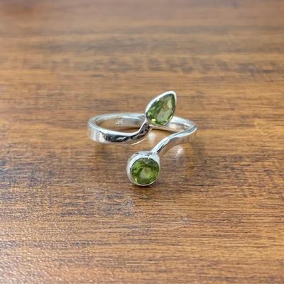 Peridot Gemstone Ring, Handmade Designer Ring, Stackable Ring, Gift For Her, Women Ring, 925 Sterling Silver