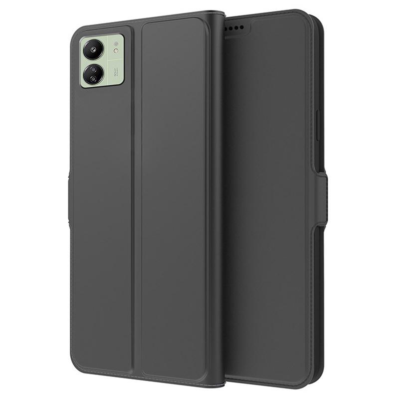 

Для Xiaomi Redmi 13C 4G/Poco C65 4G Чохол Протиударний PU Шкіряний Відкидний Чохол-Підставка Захисний Чохол для Телефону Black