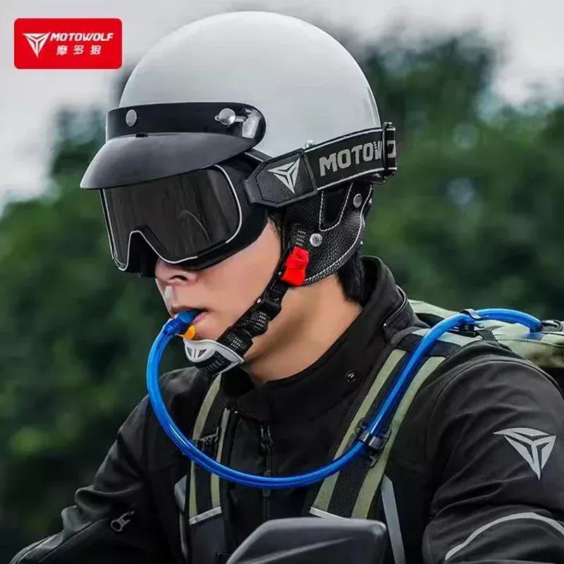 Motorbike Outdoor Riding Large-Capacity Waterproof Shoulder Bag Helmet Bag Portable Drinking Water Riding Bag With Mesh Pocket