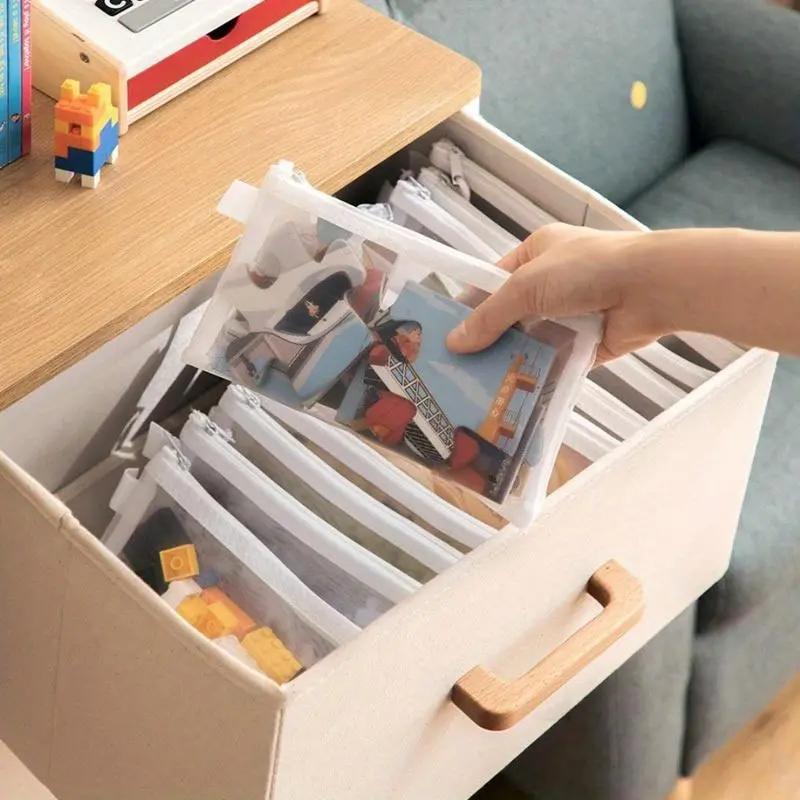 Clear File Storage Bag, 1 Set Waterproof Zipper File Bag, Durable File Organizer, Files Organizer, Home Organizer for School, Office & Travel