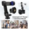 Cell Phone Tripod Mount Universal Tripod Phone Mount with 2 Cold Shoes 360 Rotates 180 Tilts Camera Hot Shoe Phone Mount Smartp