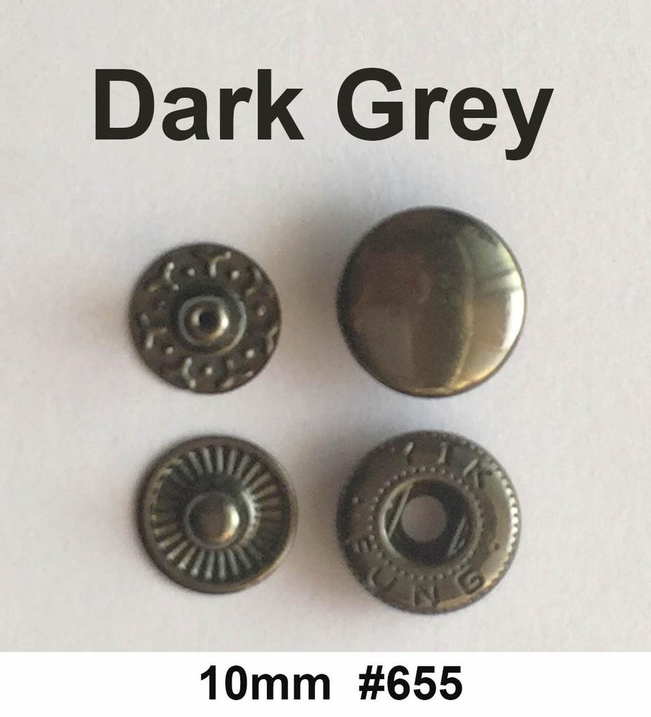 Round Metal Snaps Button For Leather Clothes Bags Snap Fastner Press Studs Kit Tool Installer Silver Buttons 831/633/655/201/203