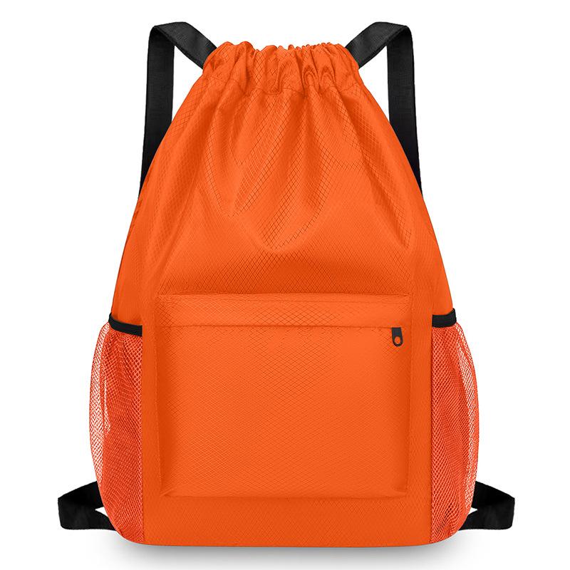 1Pc Outdoor Swimming Fitness Training Bag Solid Color Simple Lightweight Travel Backpack Leisure Lightweight Sports Basketball Bundle Mouth Bag