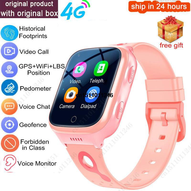 

4G Kids Smart Watch GPS WiFi Position Video Calling Voice Tracker SOS Alarm Smartwatch Camera Best Gift for Boys Girls Safety