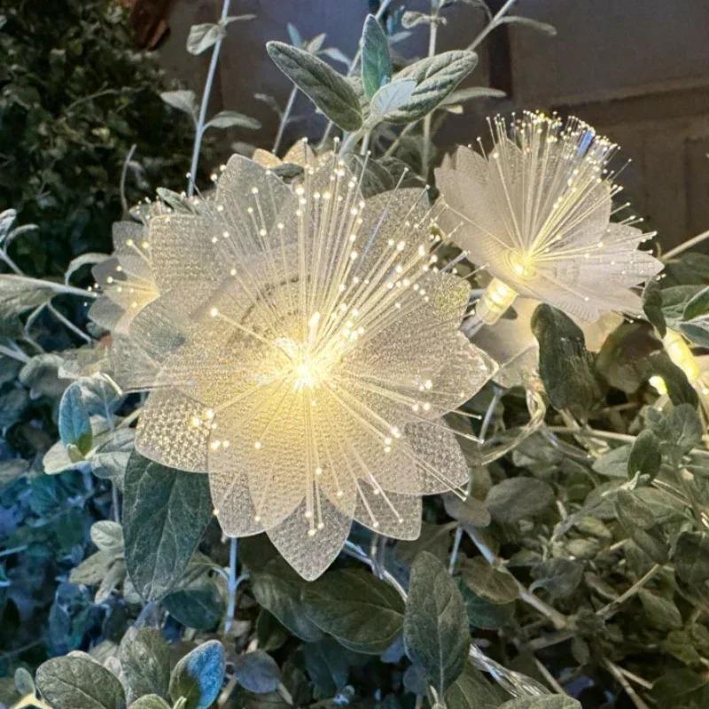 1.5 10LED/3M 20LED/6M LED Fiber Optic Fairy String Light Battery-operated Garland Wedding Party Christmas Decor Festoon Artificial Flowers