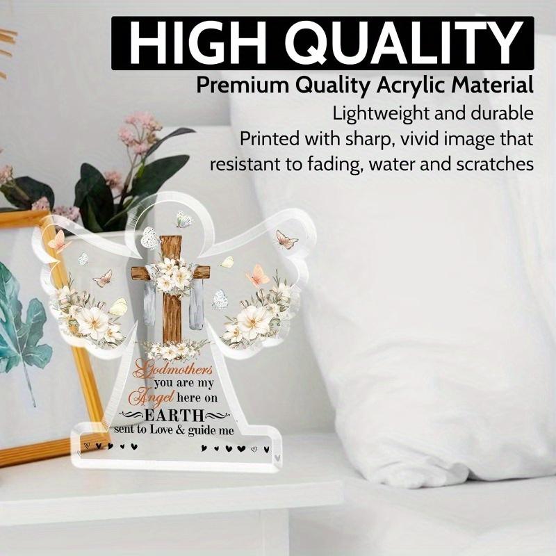 Godmother Gifts from Godchild – Christian, Keepsake for Birthday, Mother's Day. Custom Acrylic Block, Home/Office Decor.