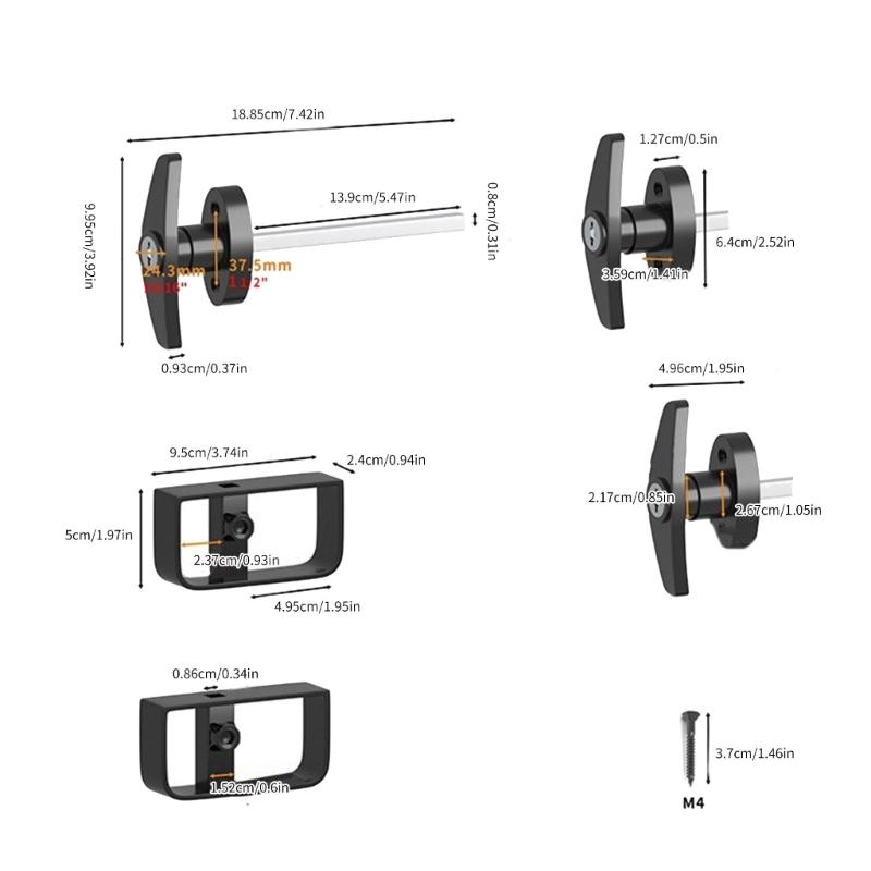 Industrial Door Handle with Key Strong Lock Handle with Key Convenient Lock Handle with Key Add Security Simple Install