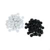 100 Chess Pieces in Flat Beads, Educational Toy with Black and White Stones for Kids