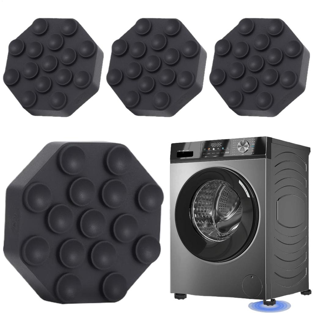 4 Pieces Washing Machine Feet Pads Reduce Noise Shock Support Anti-Slip Mat Foot Pedestal For Protect Floors Laundry Dryer