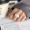 Jewelry Copper Bottom Gold Plated Baroque Pearl Vintage Temperament Diamond Ring Female 16Mm