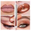 Dual-Ended Liquid Eyeshadow and Lip Gloss Combo | Metallic Shimmer Longwear Waterproof Lipstick & Pearlescent Glitter Eye Makeup
