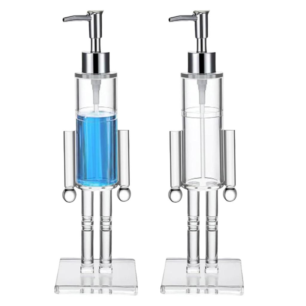Nutcracker Soap Pump Dispenser Refillable Creative Shampoo Bottle Transparent Lotion Bottle For Kitchen Hotel Home Countertop