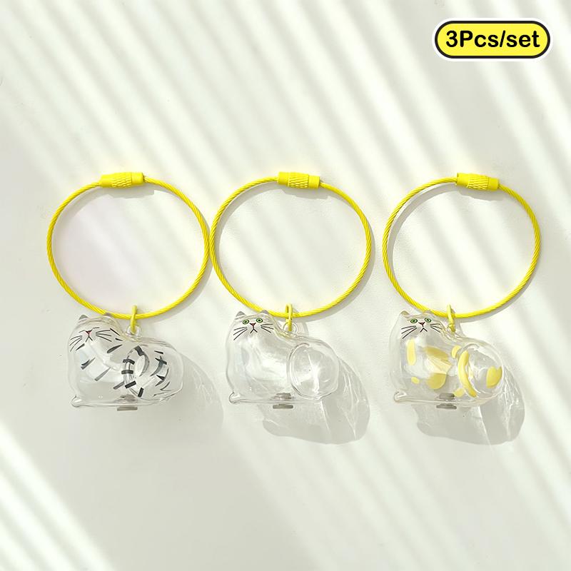 Kreslená kočka Vlasy Pamětní kapsle Roztomilý mazlíček Úložný box na srst Klíčenka DIY Přívěsek na tašku Suvenýry pro mazlíčky Dárky