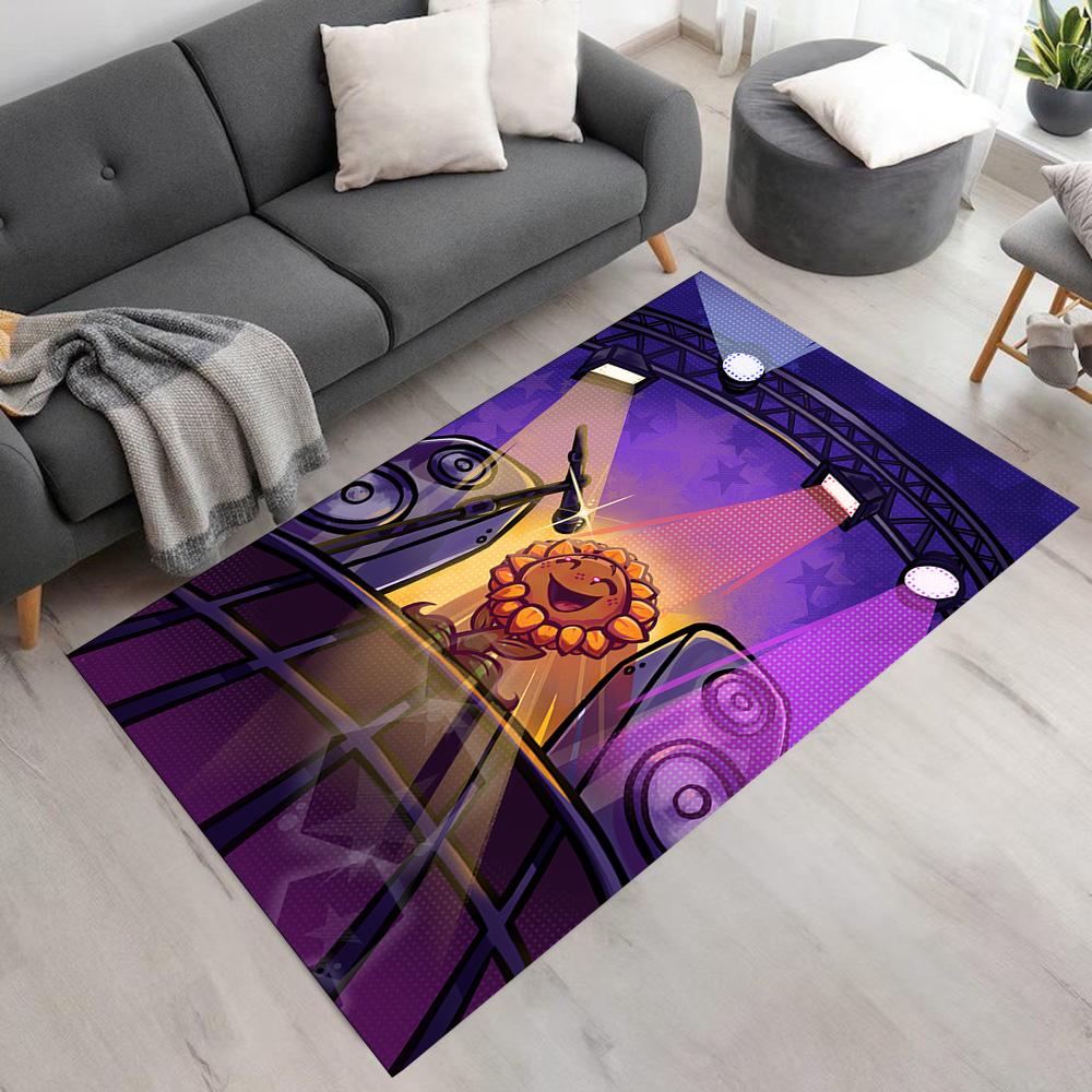 Plants Vs. Zombies Floor Mat Suitable for Decorate Room Study Room Balcony Bedrooms Anti-slip Rug Anime Office Decor