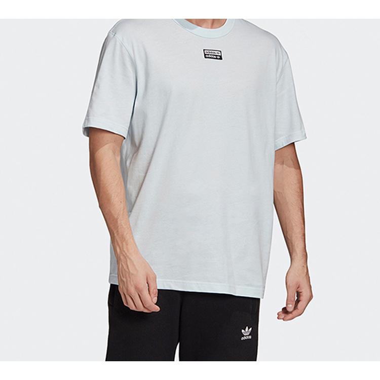 Adidas Originals T Shirts Men's White Crew Neck Moderate Straight Fit FM2286