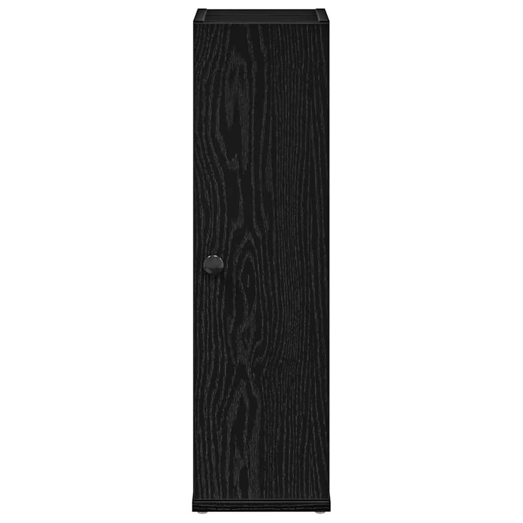 Vidaxl Szafka Łazienkowa Z Uchwyty Na Rolki Czarny 20,5X22X72Cm